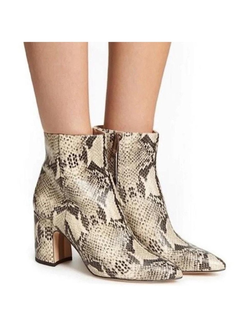 NIB Sam Edelman Daruby Wheat Snake Print Ankle Boots Size 10
